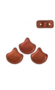 Ginko Leaf Beads 7.5x7.5mm Matte metallic dark copper
